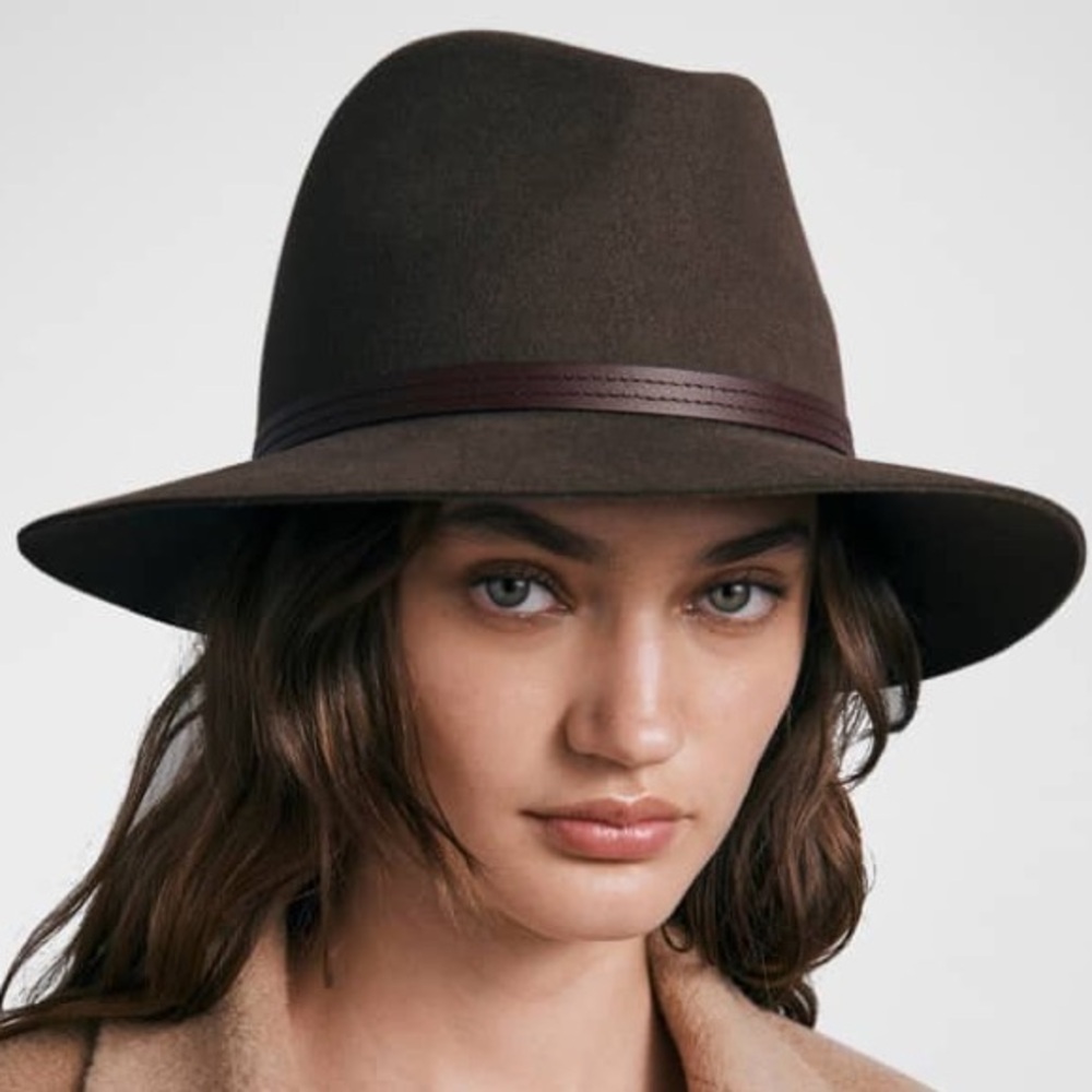 Rag & Bone Wool Fedora With Lea Brand